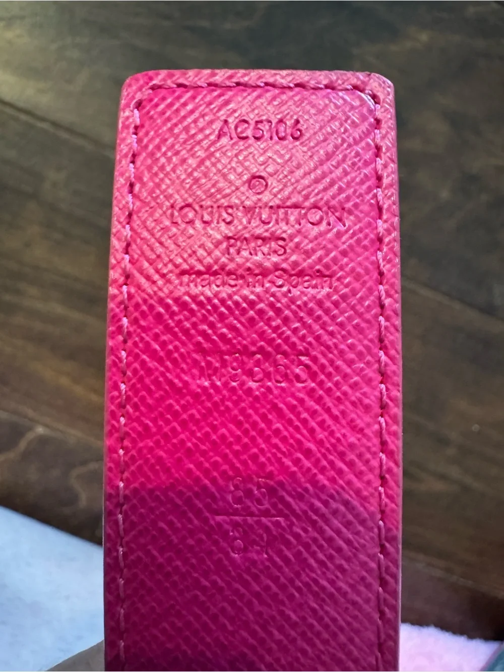 Louis Vuitton Brown Monogram with Pink Reversible Leather Belt Strap